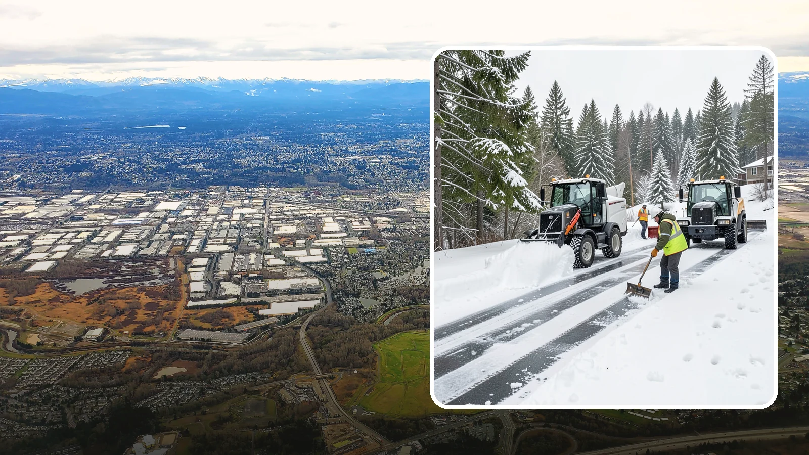 Ramp Snow Removal in Kent, King County, WA - Clearing of parking ramps and vehicle inclines where snow and ice make grade transitions dangerous for drivers.