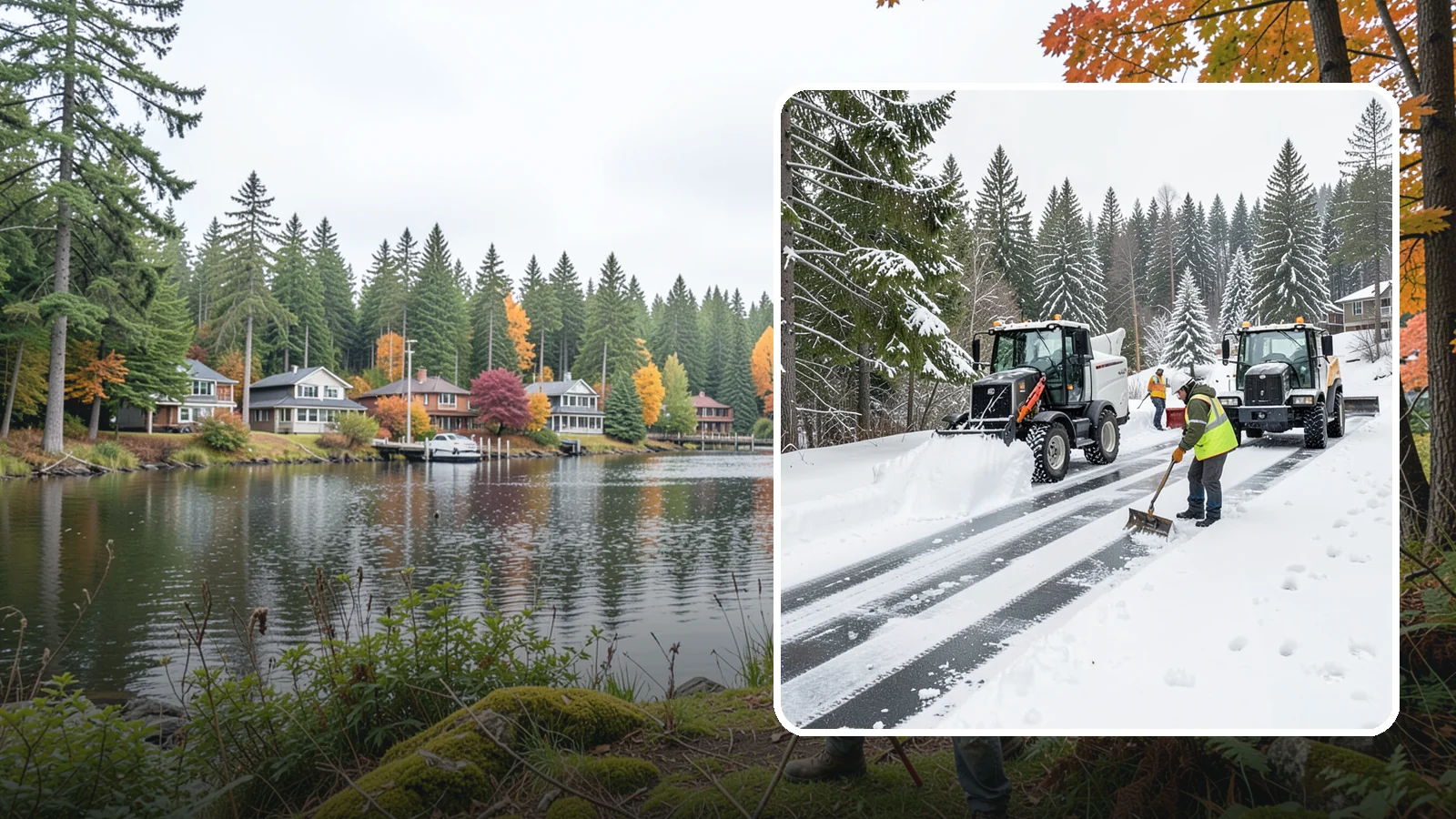 Ramp Snow Removal in La Conner, Skagit County, WA - Clearing of parking ramps and vehicle inclines where snow and ice make grade transitions dangerous for drivers.