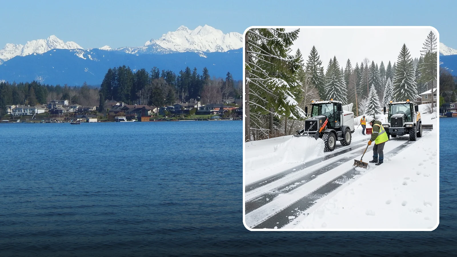 Ramp Snow Removal in Lake Stevens, Snohomish County, WA - Clearing of parking ramps and vehicle inclines where snow and ice make grade transitions dangerous for drivers.