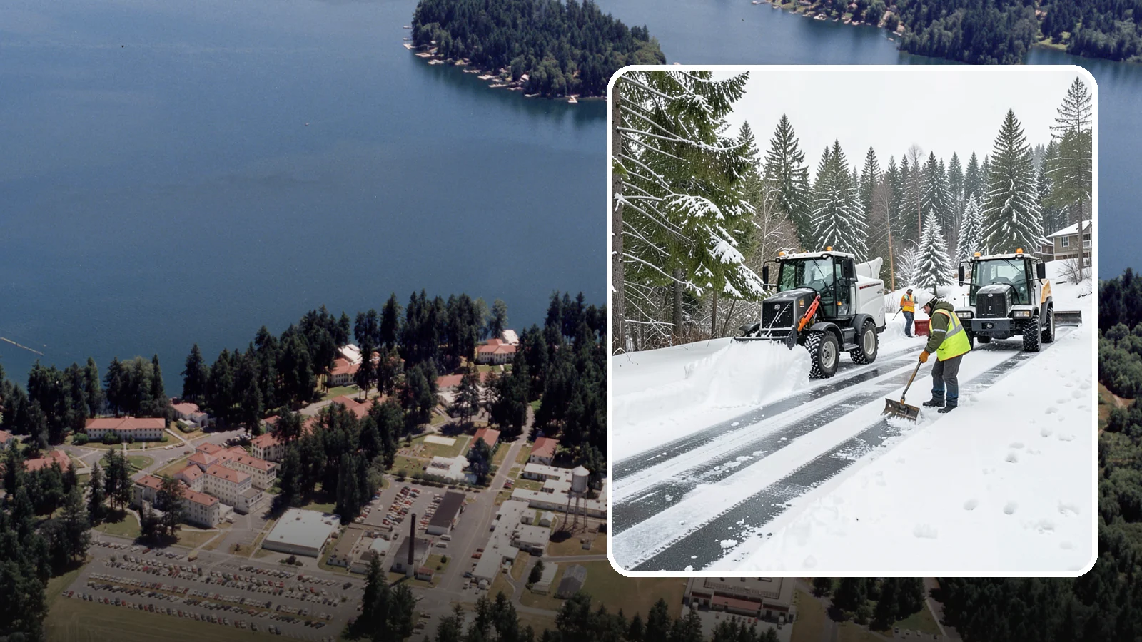 Ramp Snow Removal in Lakewood, Pierce County, WA - Clearing of parking ramps and vehicle inclines where snow and ice make grade transitions dangerous for drivers.