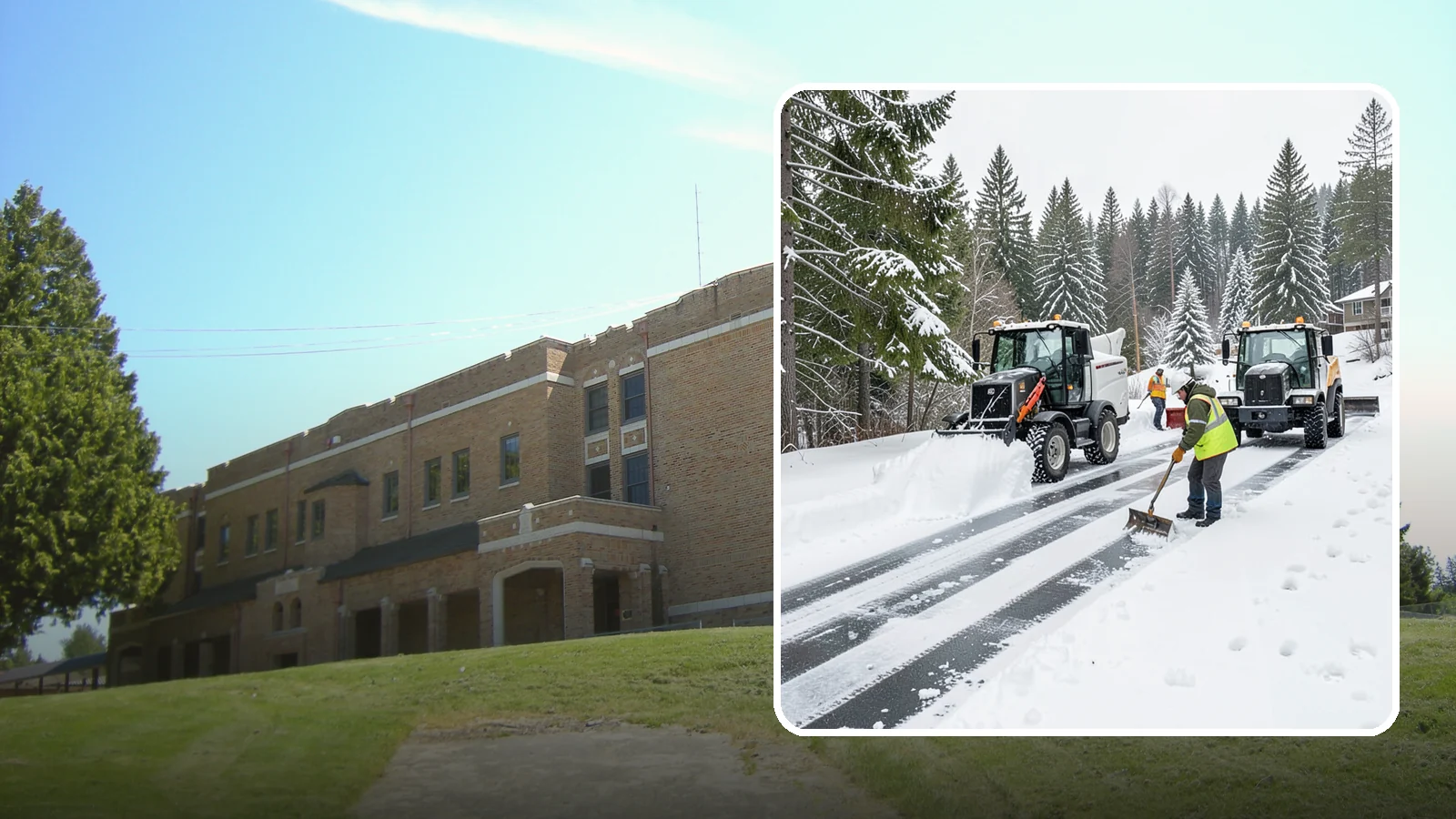 Ramp Snow Removal in Maple Valley, King County, WA - Clearing of parking ramps and vehicle inclines where snow and ice make grade transitions dangerous for drivers.