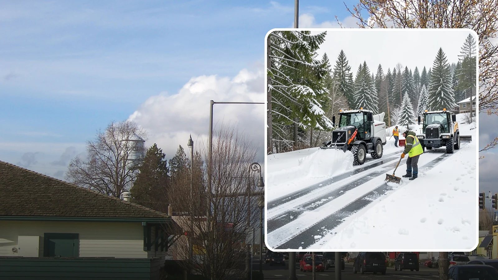 Ramp Snow Removal in Marysville, Snohomish County, WA - Clearing of parking ramps and vehicle inclines where snow and ice make grade transitions dangerous for drivers.