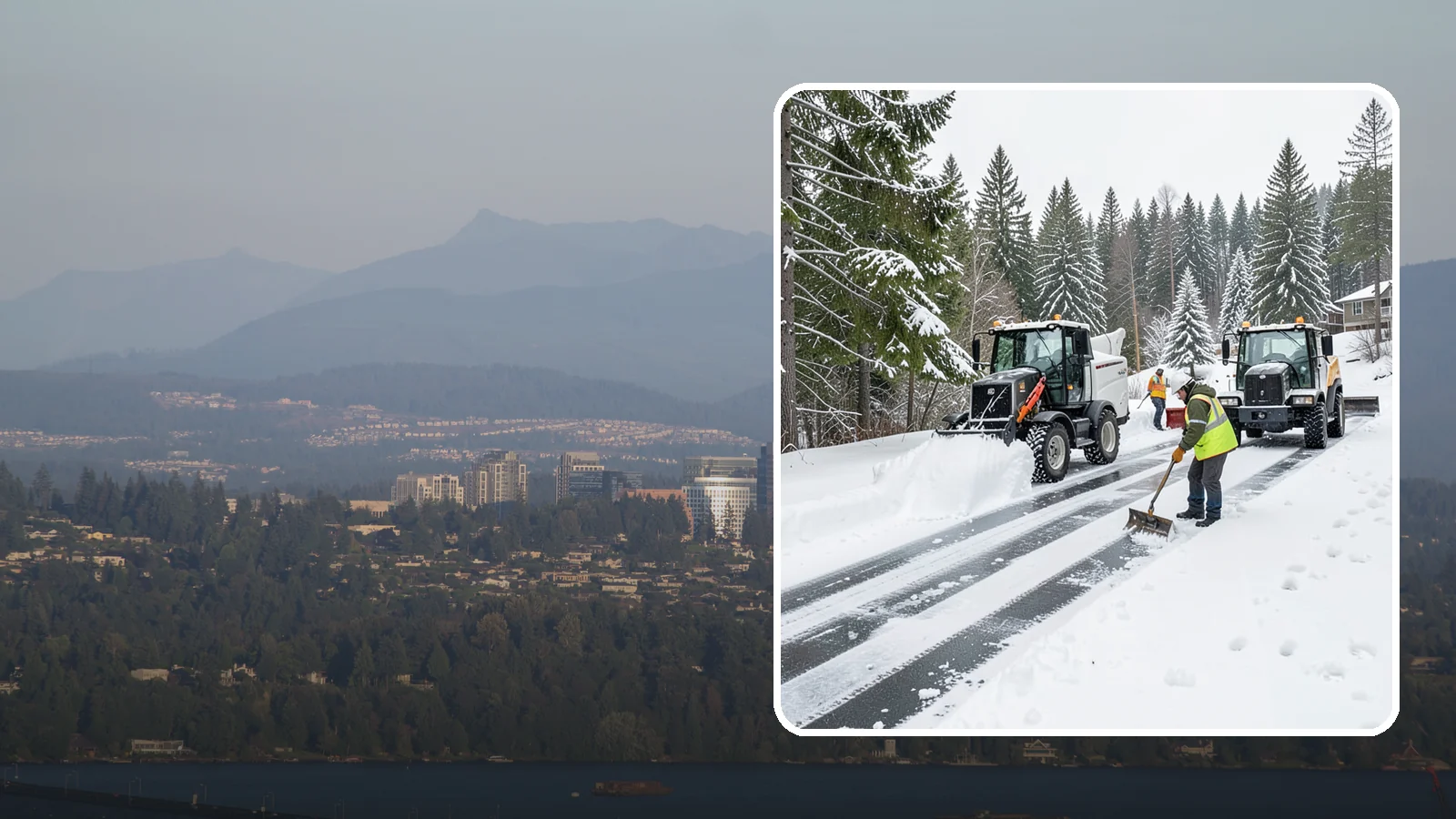 Ramp Snow Removal in Medina, King County, WA - Clearing of parking ramps and vehicle inclines where snow and ice make grade transitions dangerous for drivers.