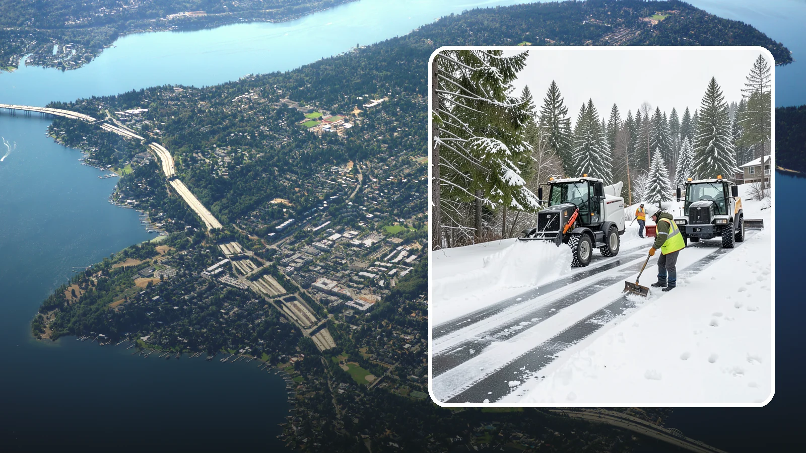 Ramp Snow Removal in Mercer Island, King County, WA - Clearing of parking ramps and vehicle inclines where snow and ice make grade transitions dangerous for drivers.