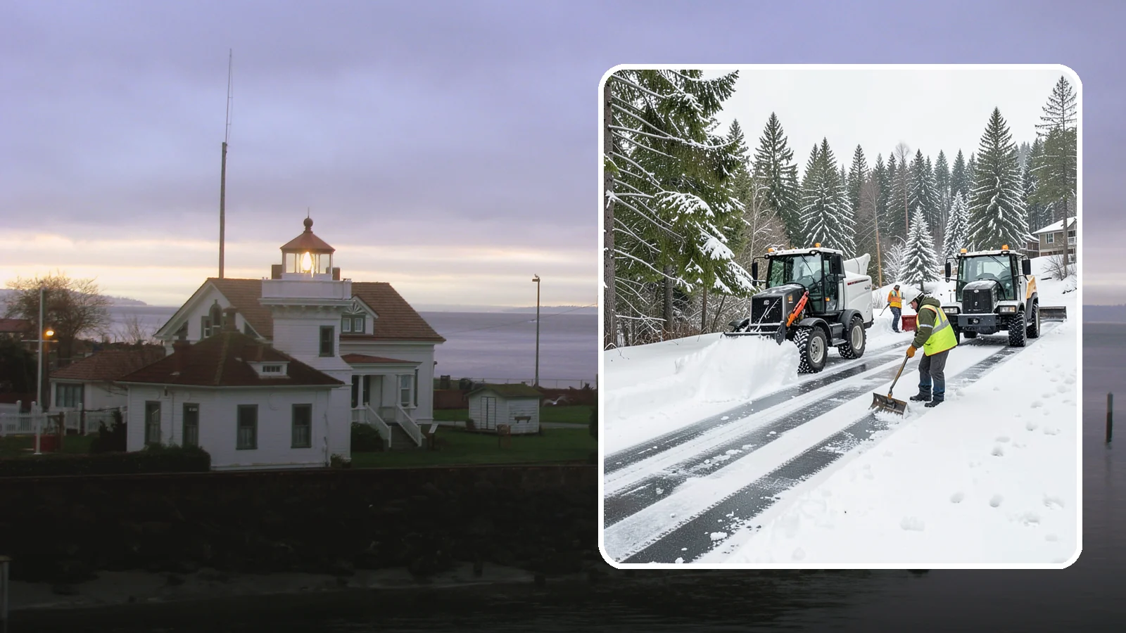 Ramp Snow Removal in Mukilteo, Snohomish County, WA - Clearing of parking ramps and vehicle inclines where snow and ice make grade transitions dangerous for drivers.