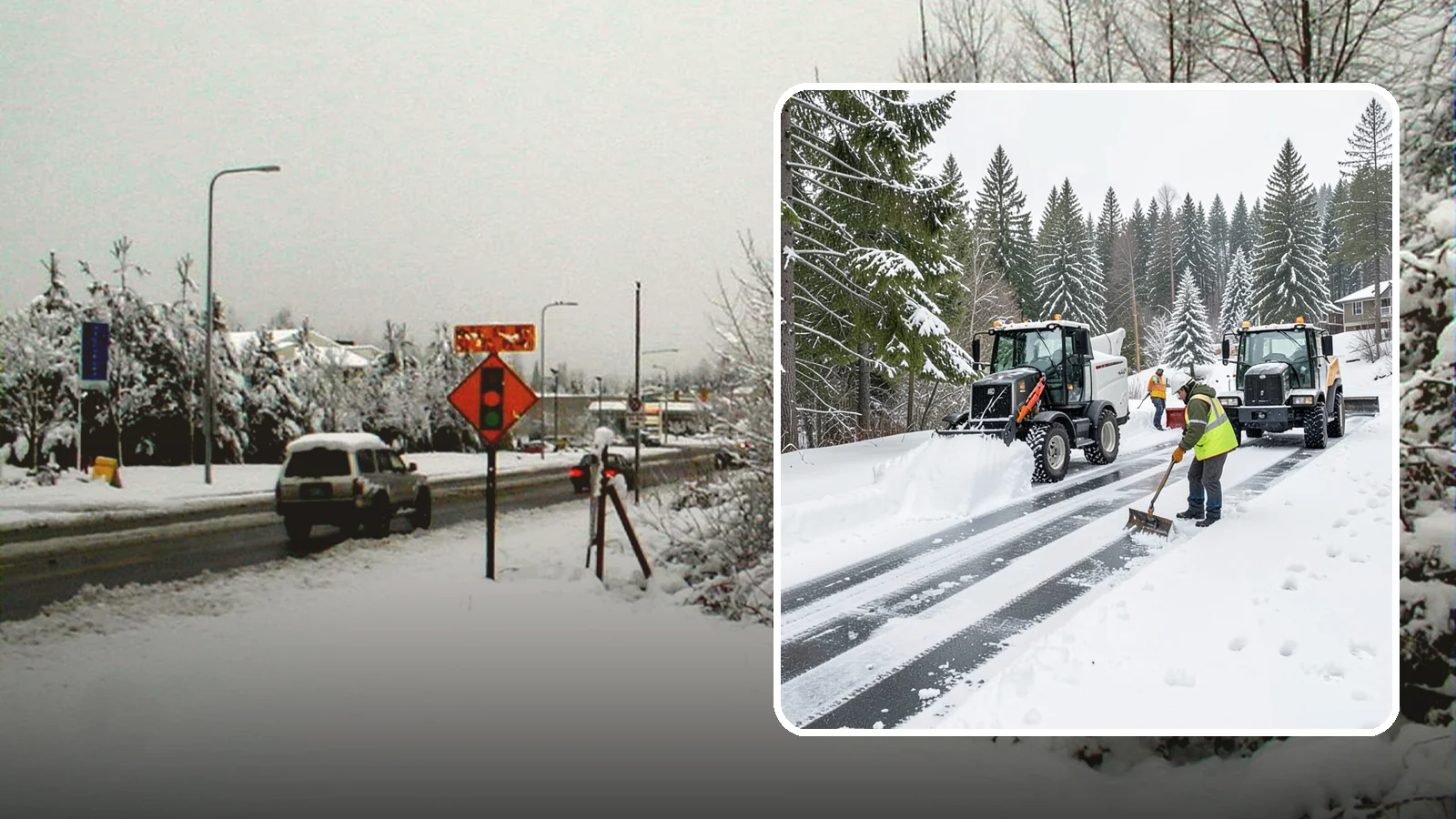 Ramp Snow Removal in Newcastle, King County, WA - Clearing of parking ramps and vehicle inclines where snow and ice make grade transitions dangerous for drivers.