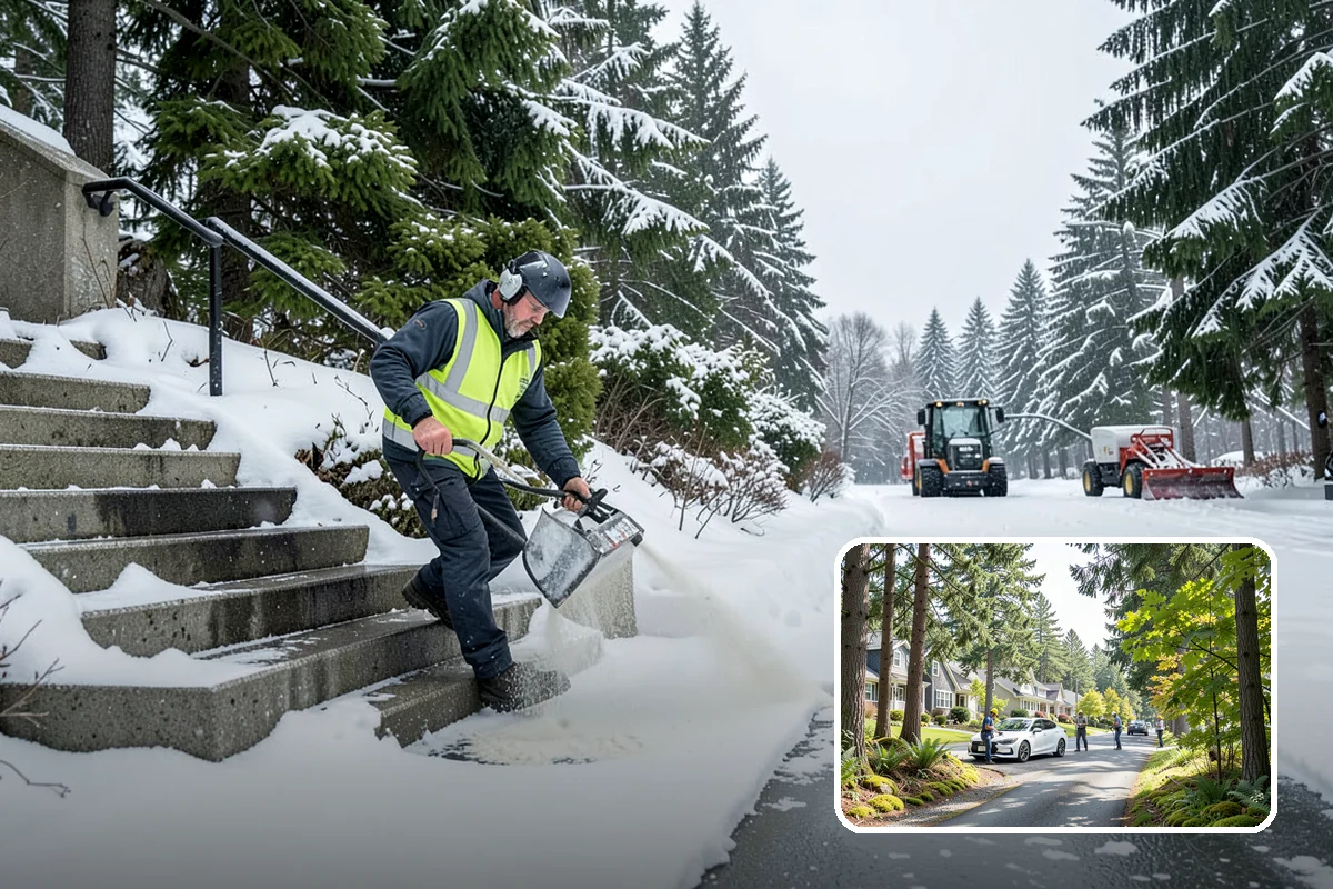 Ramp Snow Removal in Normandy Park, King County, WA - Restores traction on the steepest, highest-risk surfaces