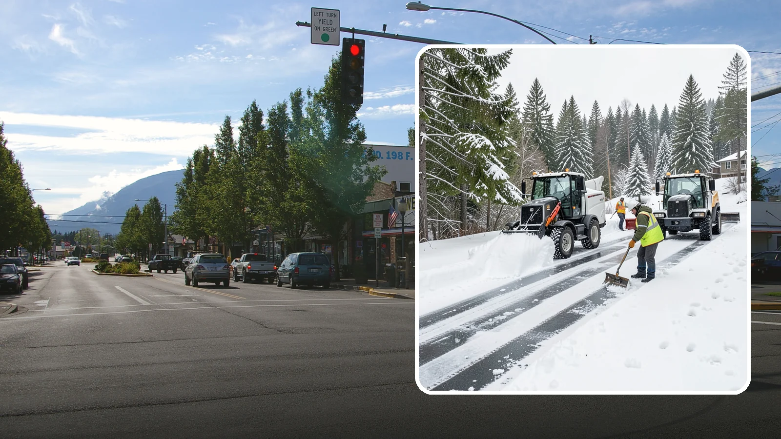 Ramp Snow Removal in North Bend, King County, WA - Clearing of parking ramps and vehicle inclines where snow and ice make grade transitions dangerous for drivers.