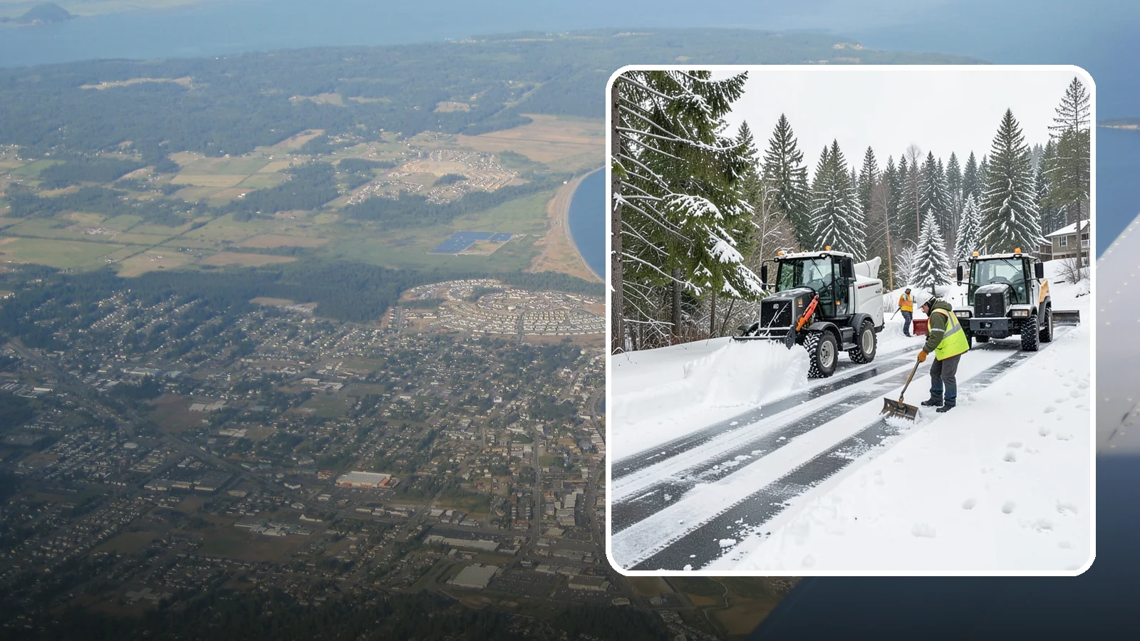 Ramp Snow Removal in Oak Harbor, Island County, WA - Clearing of parking ramps and vehicle inclines where snow and ice make grade transitions dangerous for drivers.