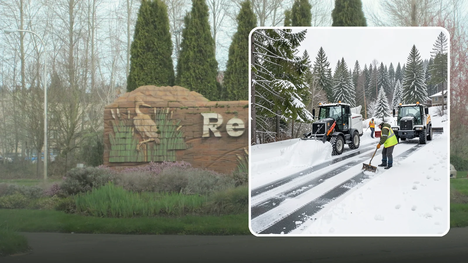 Ramp Snow Removal in Renton, King County, WA - Clearing of parking ramps and vehicle inclines where snow and ice make grade transitions dangerous for drivers.