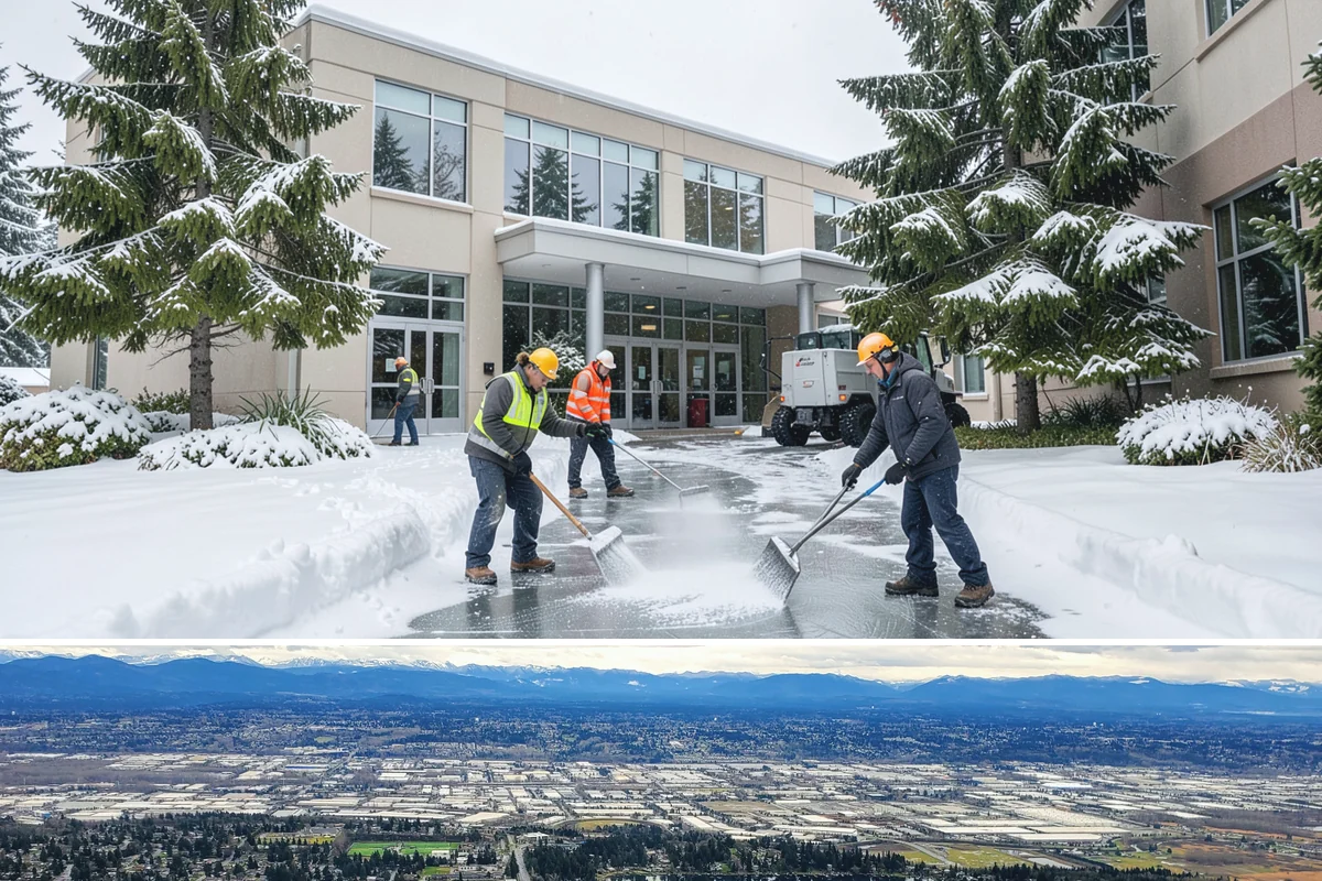 Ramp Snow Removal in SeaTac, King County, WA - Keep ramps on active treatment throughout any freeze event, most common in the lowlands from December into February.