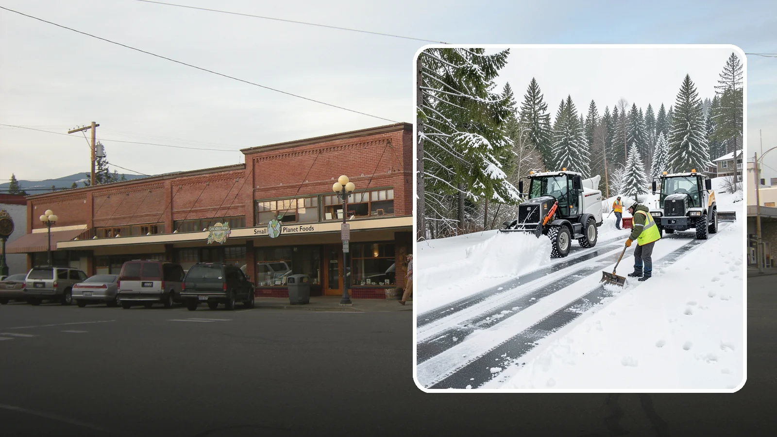 Ramp Snow Removal in Sedro-Woolley, Skagit County, WA - Clearing of parking ramps and vehicle inclines where snow and ice make grade transitions dangerous for drivers.