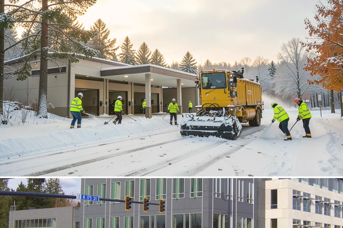 Ramp Snow Removal in Shoreline, King County, WA - Keep ramps on active treatment throughout any freeze event, most common in the lowlands from December into February.
