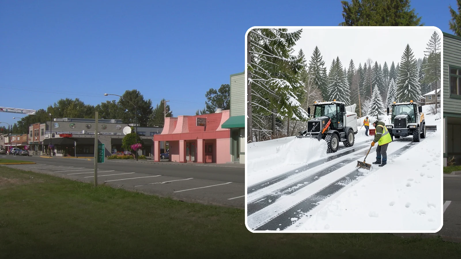 Ramp Snow Removal in Snoqualmie, King County, WA - Clearing of parking ramps and vehicle inclines where snow and ice make grade transitions dangerous for drivers.