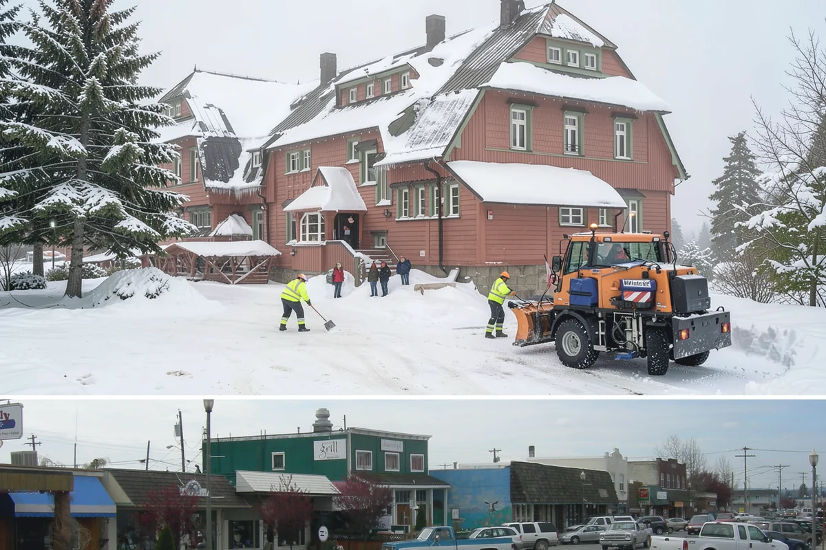 Ramp Snow Removal in Stanwood, Snohomish County, WA - Keep ramps on active treatment throughout any freeze event, most common in the lowlands from December into February.