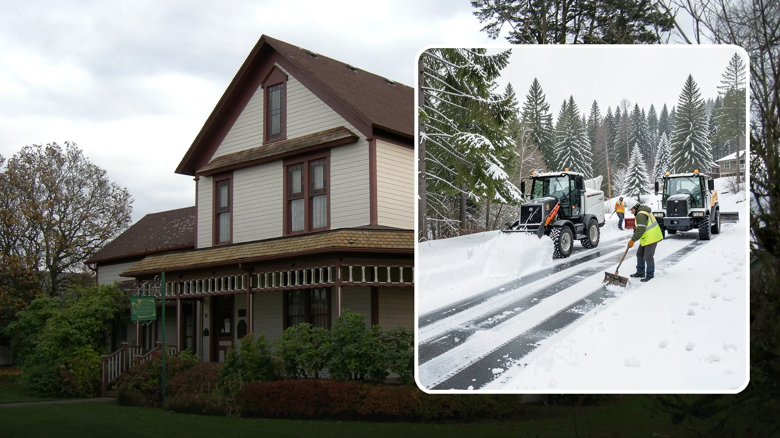 Ramp Snow Removal in Sumner, Pierce County, WA - Clearing of parking ramps and vehicle inclines where snow and ice make grade transitions dangerous for drivers.