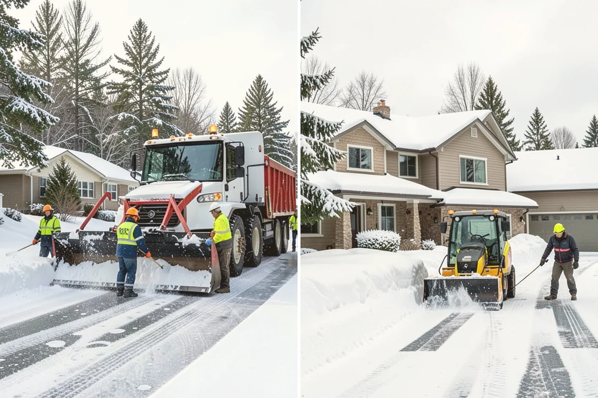 Refreeze Prevention in Algona, King County, WA - Clear standing meltwater from low points and shaded zones