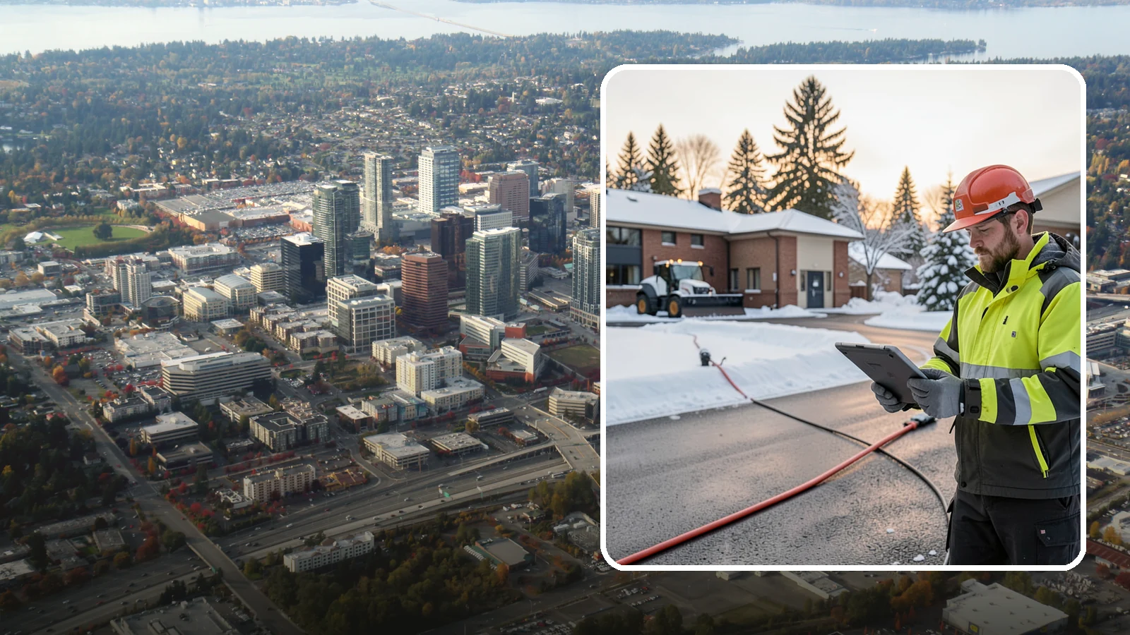 Refreeze Prevention in Bellevue, King County, WA - Refreeze prevention stops daytime meltwater from turning back into dangerous ice once temperatures drop after dark.