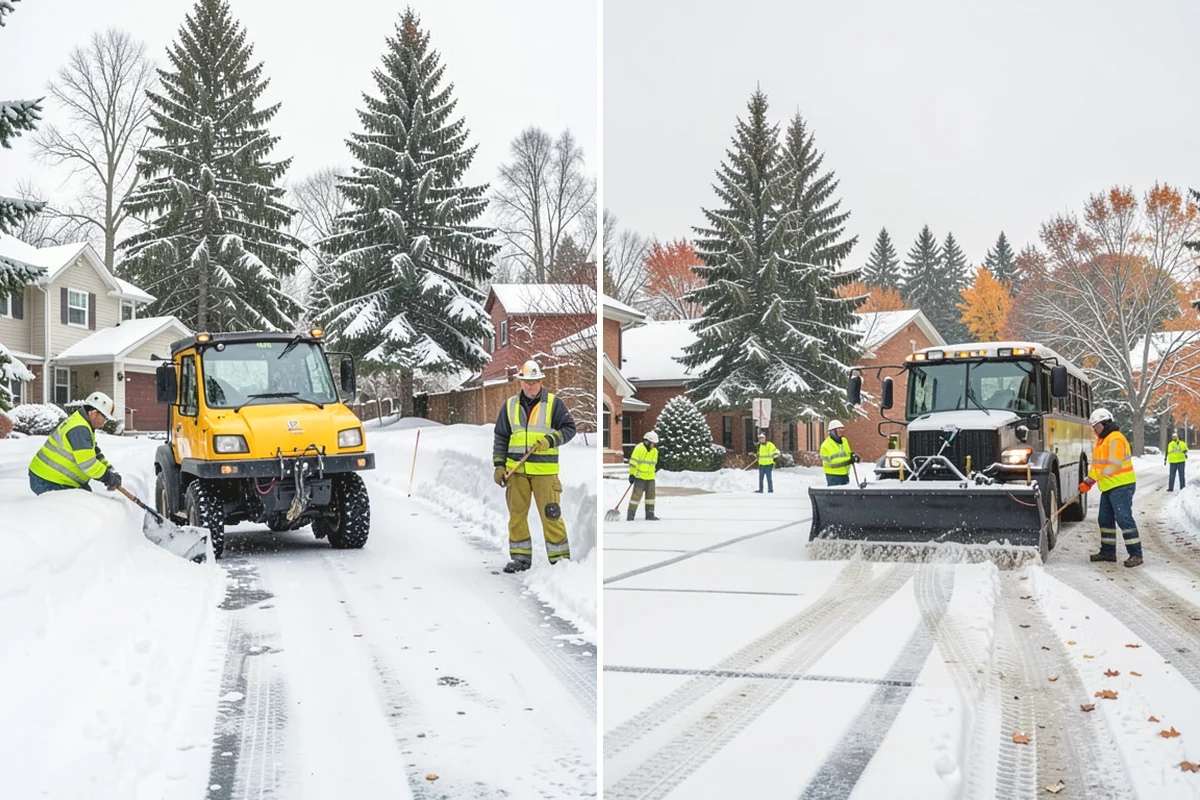 Refreeze Prevention in Burien, King County, WA - Clear standing meltwater from low points and shaded zones