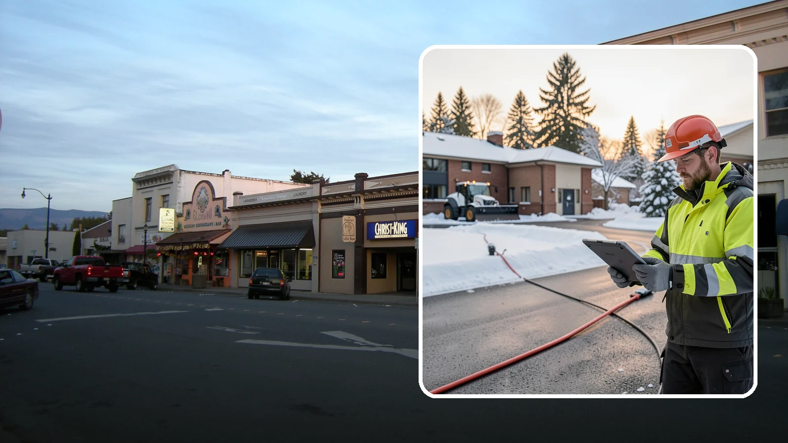 Refreeze Prevention in Burlington, Skagit County, WA - Refreeze prevention stops daytime meltwater from turning back into dangerous ice once temperatures drop after dark.