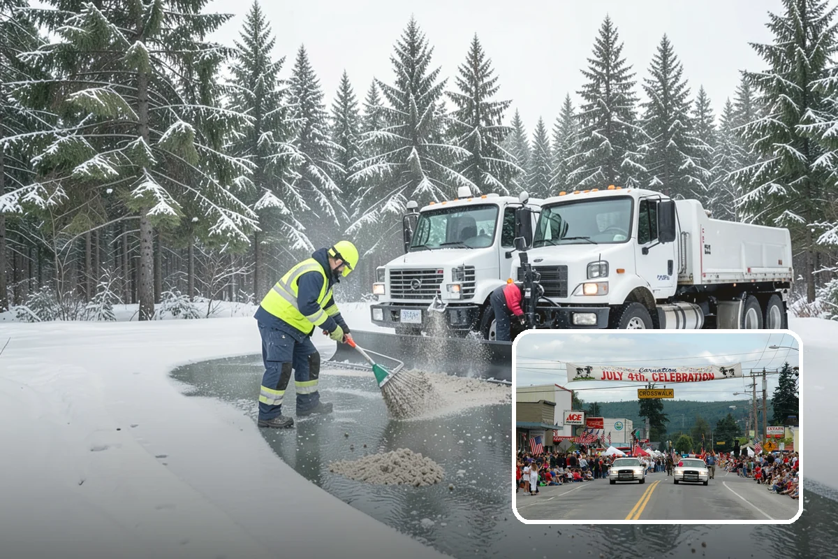 Refreeze Prevention in Carnation, King County, WA - Stops afternoon melt from refreezing into overnight glaze