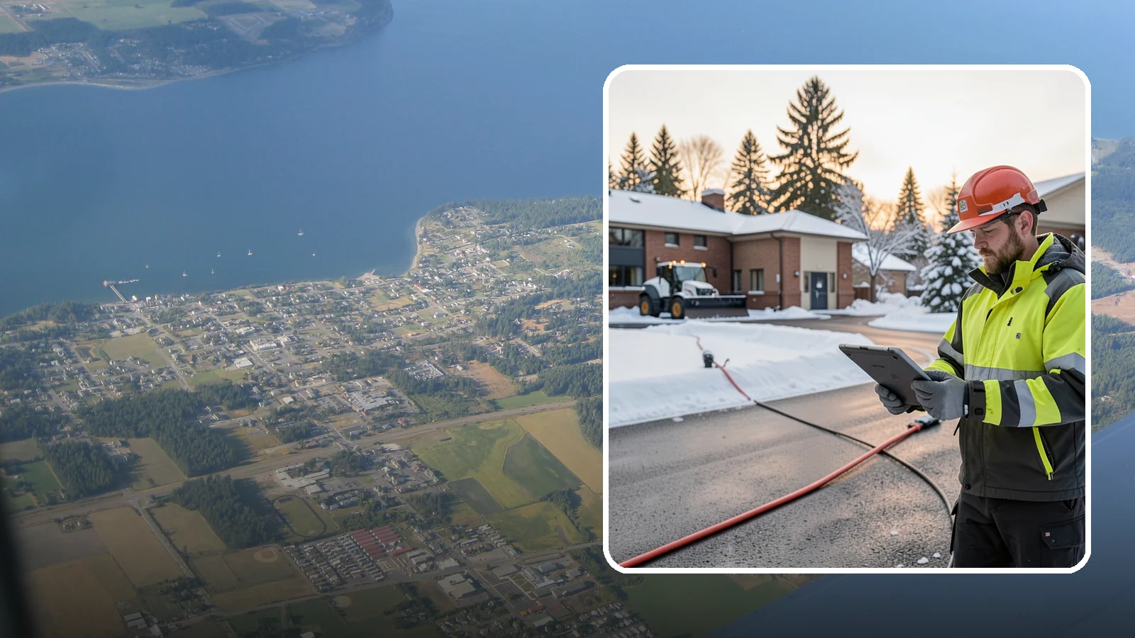 Refreeze Prevention in Coupeville, Island County, WA - Refreeze prevention stops daytime meltwater from turning back into dangerous ice once temperatures drop after dark.