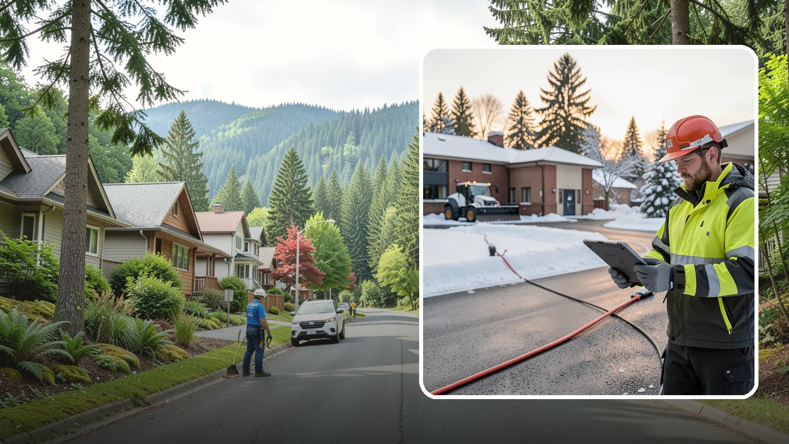 Refreeze Prevention in Darrington, Snohomish County, WA - Refreeze prevention stops daytime meltwater from turning back into dangerous ice once temperatures drop after dark.