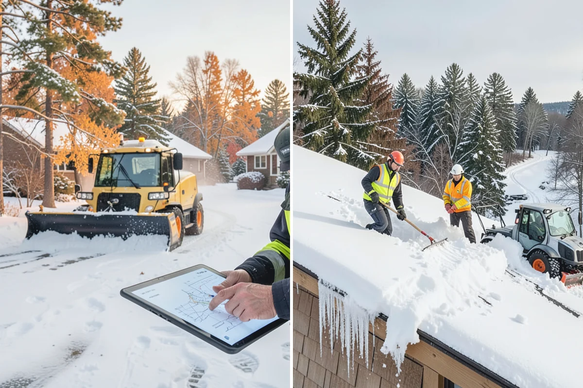 Refreeze Prevention in Darrington, Snohomish County, WA - Clear standing meltwater from low points and shaded zones