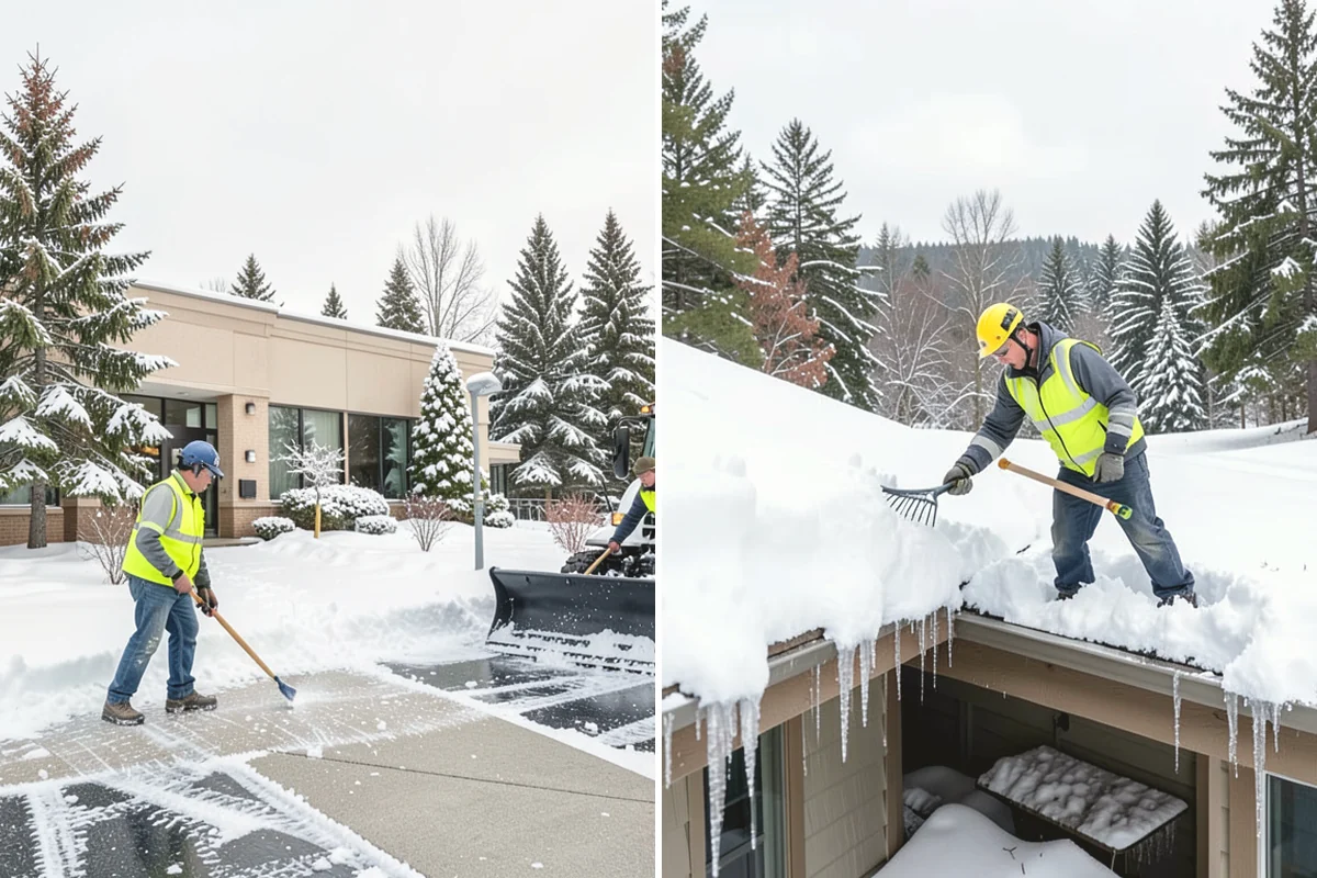 Refreeze Prevention in Duvall, King County, WA - Clear standing meltwater from low points and shaded zones