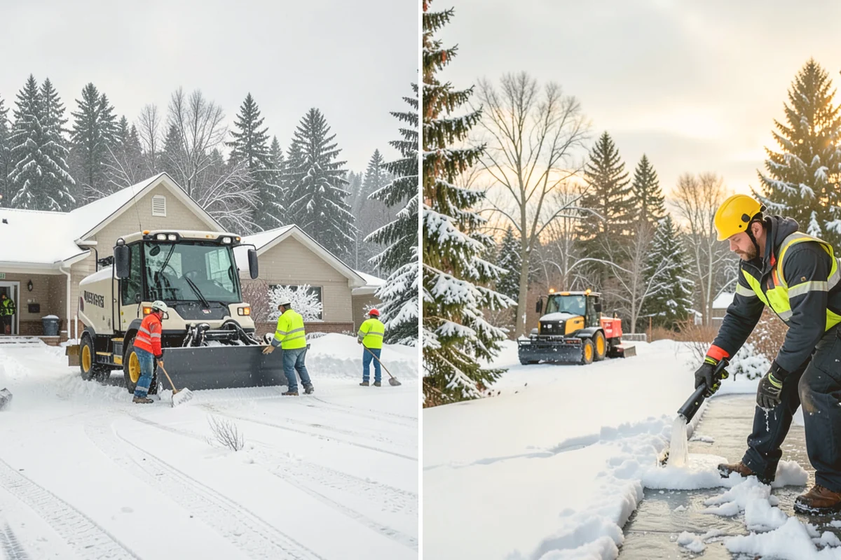 Refreeze Prevention in Eatonville, Pierce County, WA - Clear standing meltwater from low points and shaded zones