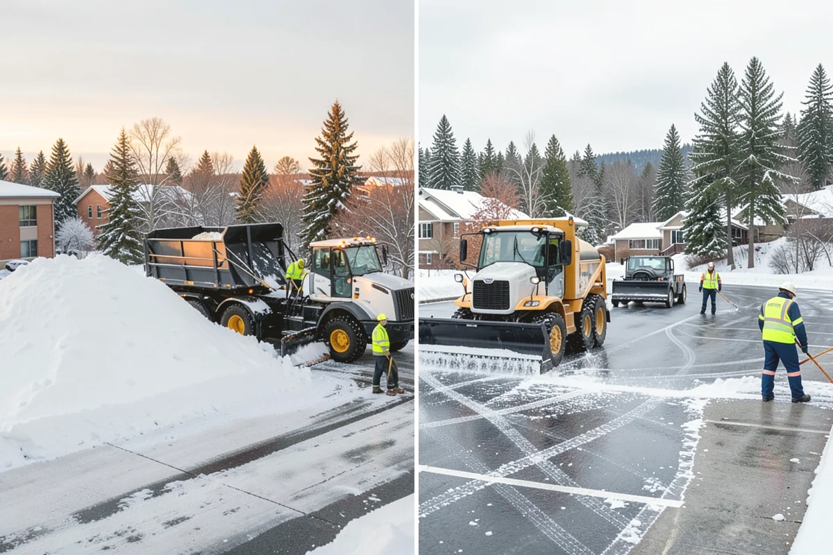 Refreeze Prevention in Edgewood, Pierce County, WA - Clear standing meltwater from low points and shaded zones