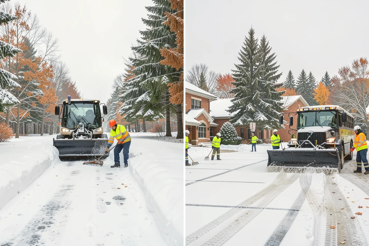Refreeze Prevention in Edmonds, Snohomish County, WA - Clear standing meltwater from low points and shaded zones