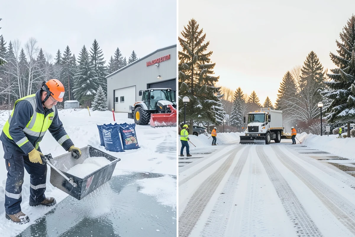 Refreeze Prevention in Gold Bar, Snohomish County, WA - Clear standing meltwater from low points and shaded zones