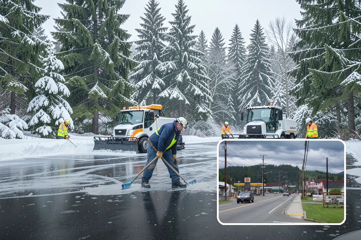 Refreeze Prevention in Granite Falls, Snohomish County, WA - Stops afternoon melt from refreezing into overnight glaze