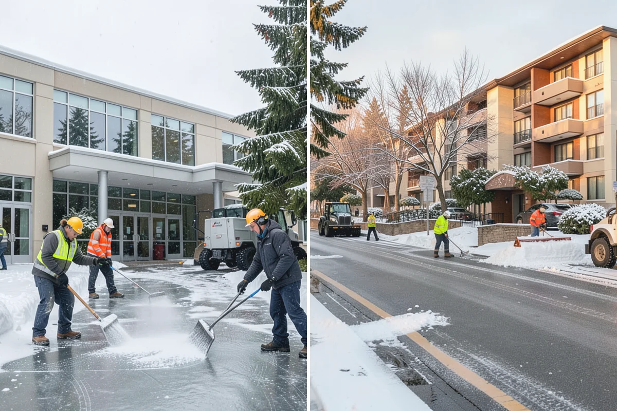 Refreeze Prevention in Granite Falls, Snohomish County, WA - Clear standing meltwater from low points and shaded zones