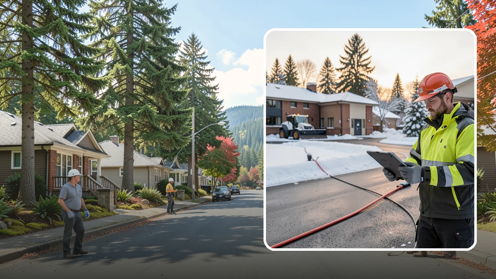 Refreeze Prevention in Hunts Point, King County, WA - Refreeze prevention stops daytime meltwater from turning back into dangerous ice once temperatures drop after dark.