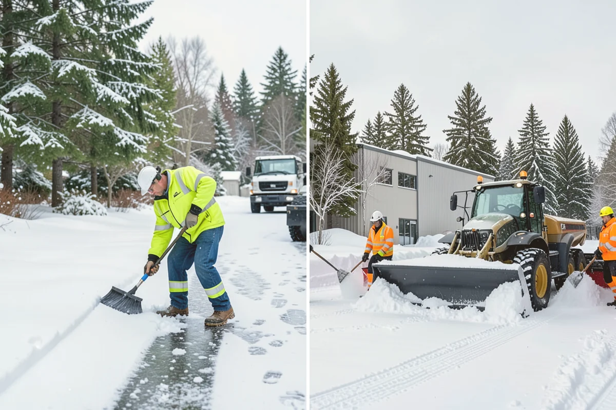 Refreeze Prevention in Kent, King County, WA - Clear standing meltwater from low points and shaded zones