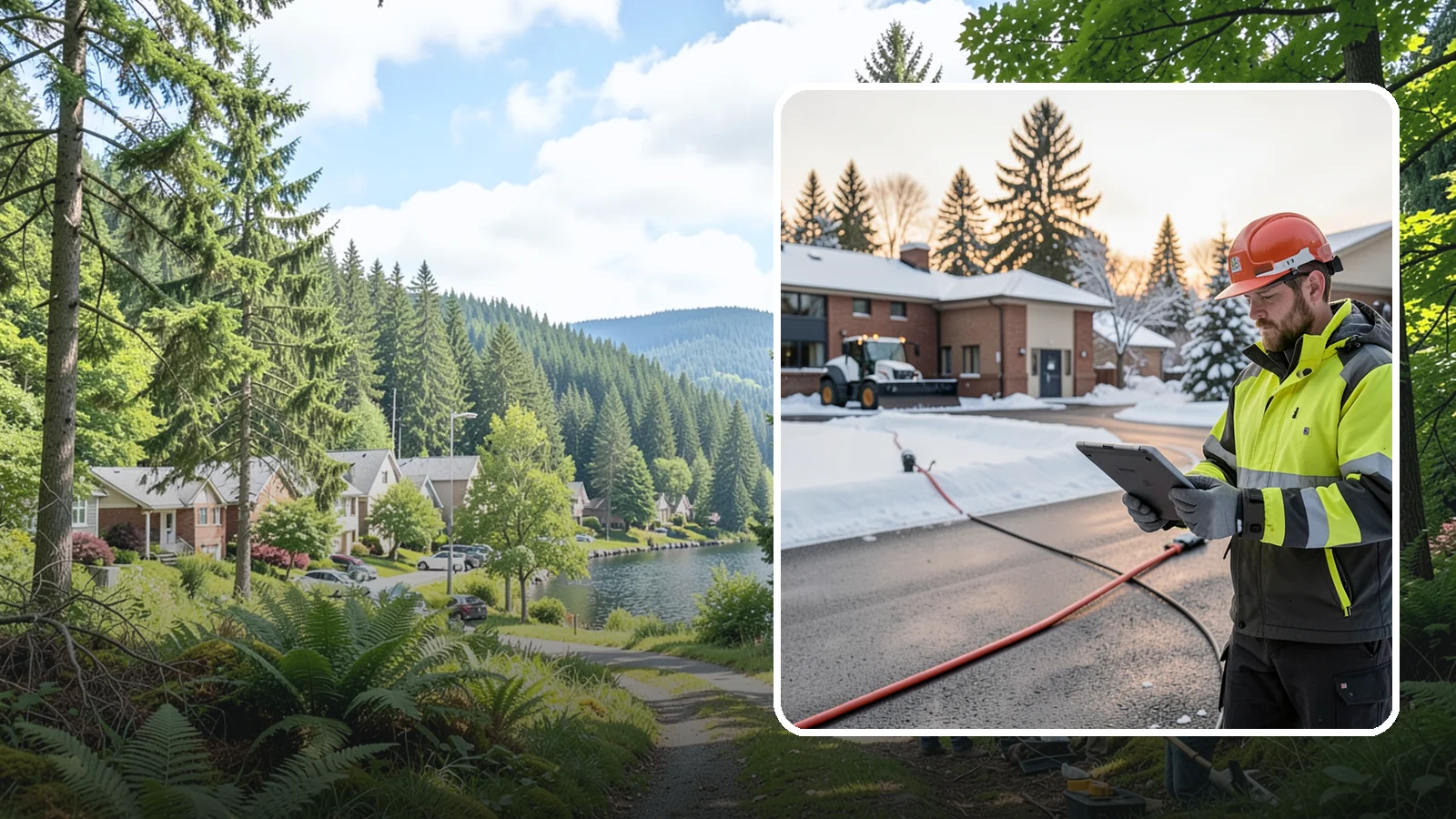 Refreeze Prevention in Lake Forest Park, King County, WA - Refreeze prevention stops daytime meltwater from turning back into dangerous ice once temperatures drop after dark.