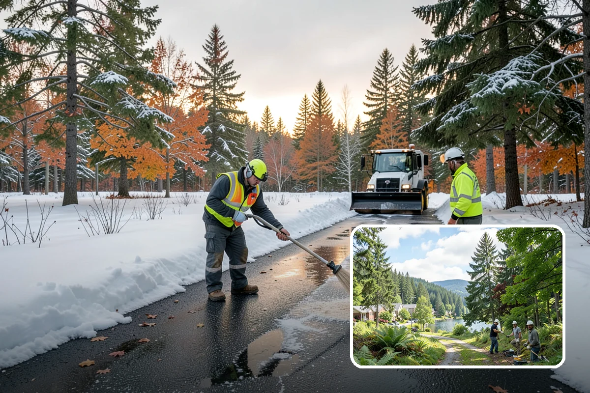 Refreeze Prevention in Lake Forest Park, King County, WA - Stops afternoon melt from refreezing into overnight glaze