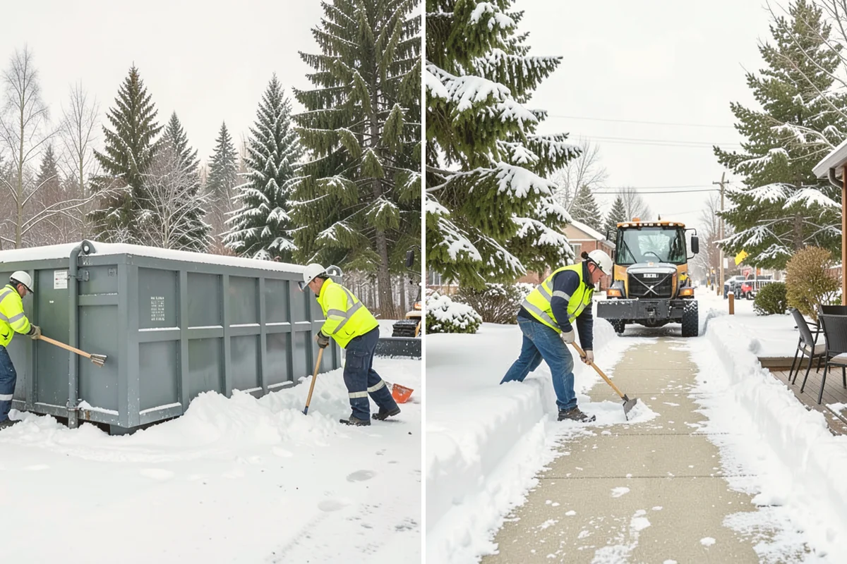 Refreeze Prevention in Langley, Island County, WA - Clear standing meltwater from low points and shaded zones