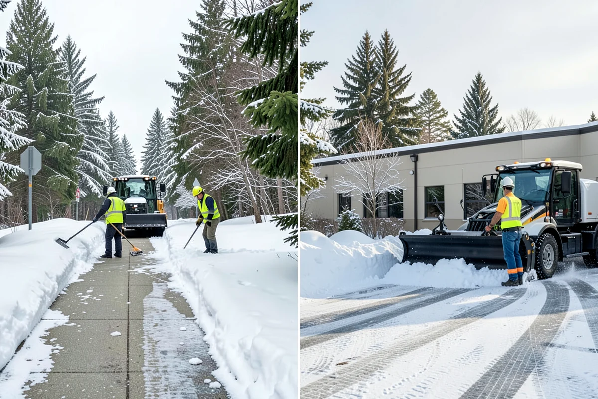 Refreeze Prevention in Lyman, Skagit County, WA - Clear standing meltwater from low points and shaded zones