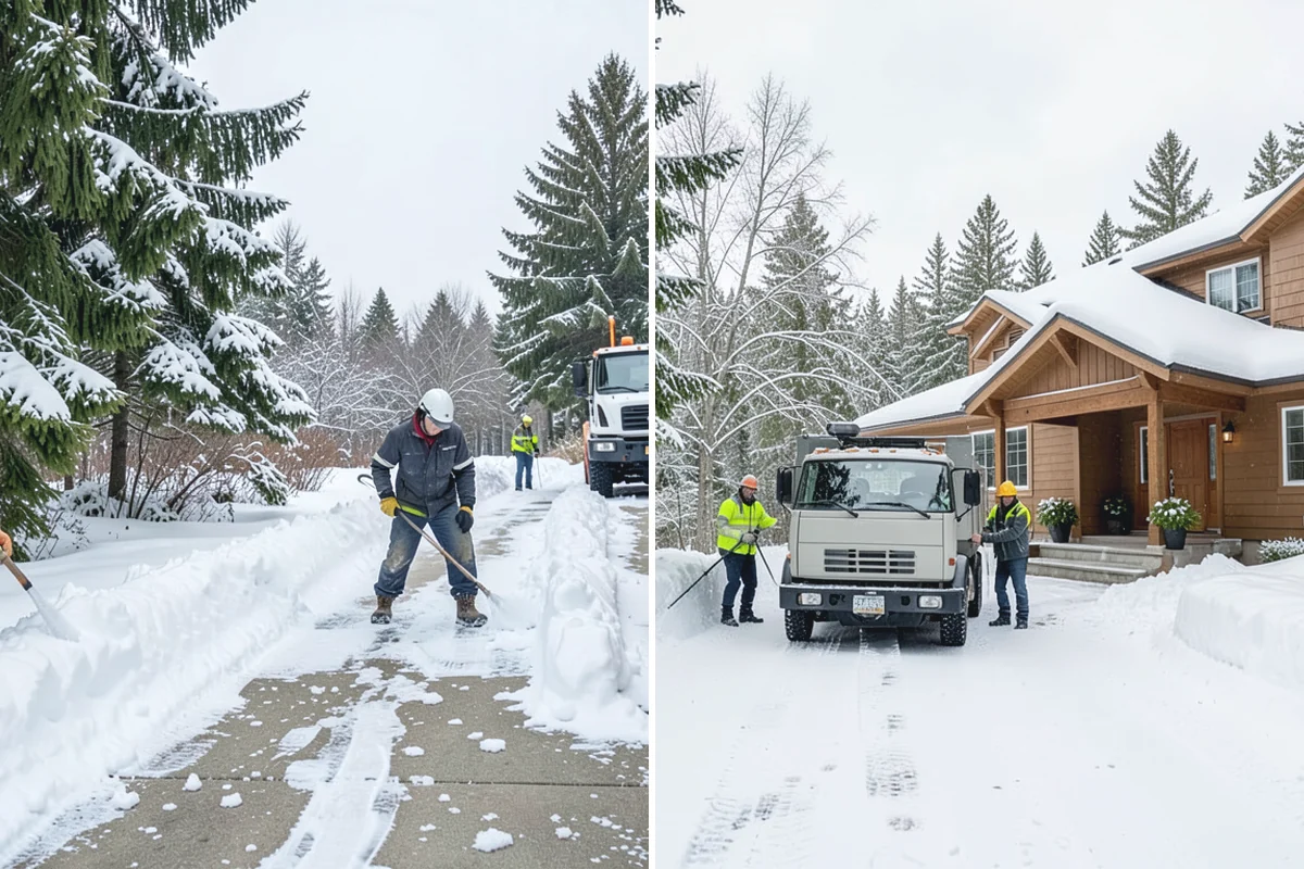 Refreeze Prevention in Marysville, Snohomish County, WA - Clear standing meltwater from low points and shaded zones