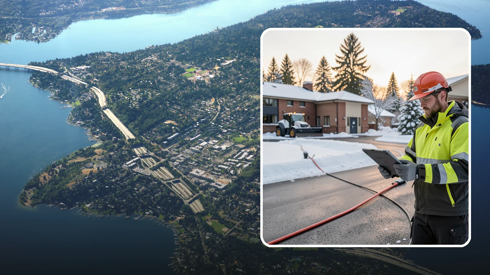 Refreeze Prevention in Mercer Island, King County, WA - Refreeze prevention stops daytime meltwater from turning back into dangerous ice once temperatures drop after dark.