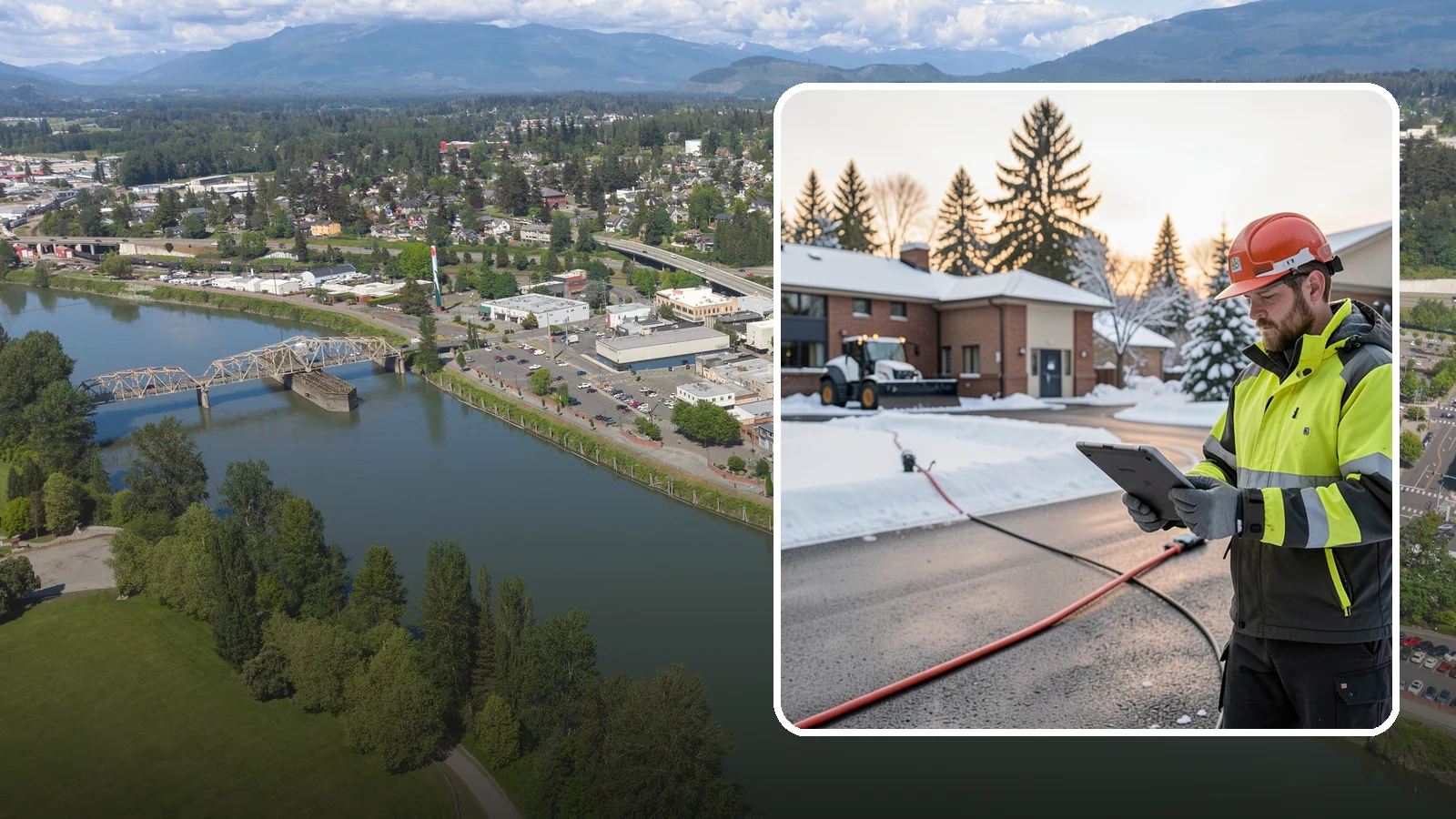 Refreeze Prevention in Mount Vernon, Skagit County, WA - Refreeze prevention stops daytime meltwater from turning back into dangerous ice once temperatures drop after dark.