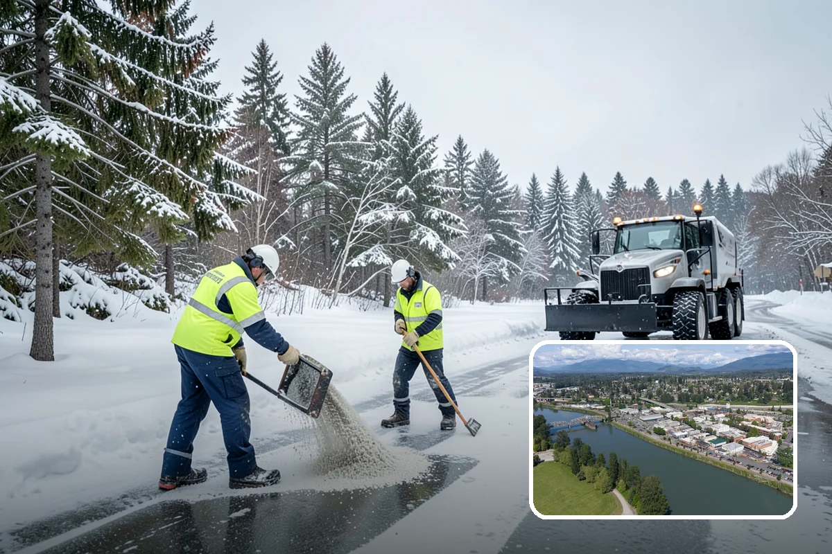Refreeze Prevention in Mount Vernon, Skagit County, WA - Stops afternoon melt from refreezing into overnight glaze