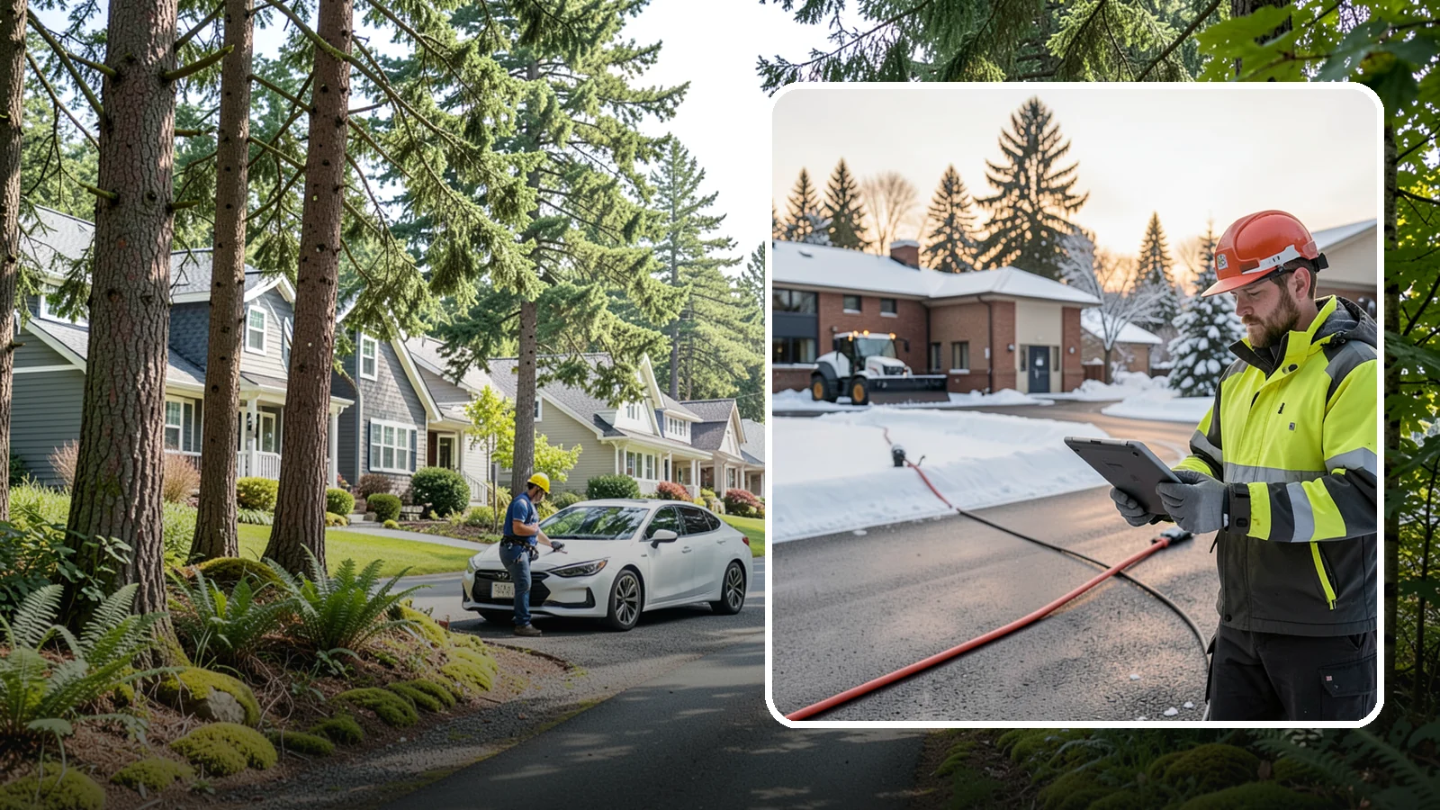 Refreeze Prevention in Normandy Park, King County, WA - Refreeze prevention stops daytime meltwater from turning back into dangerous ice once temperatures drop after dark.