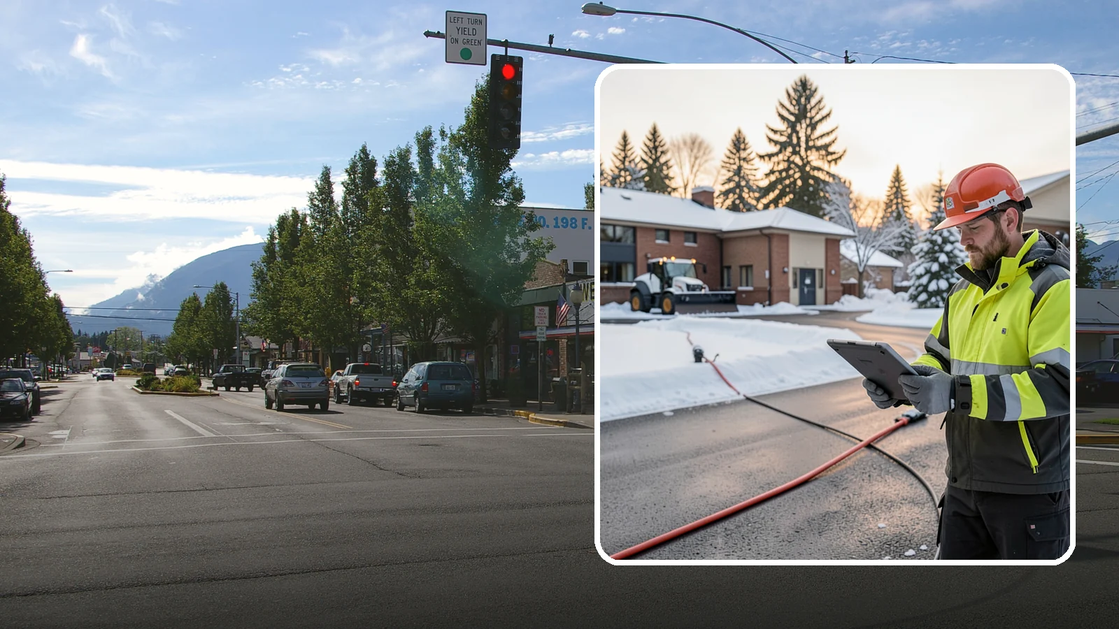 Refreeze Prevention in North Bend, King County, WA - Refreeze prevention stops daytime meltwater from turning back into dangerous ice once temperatures drop after dark.