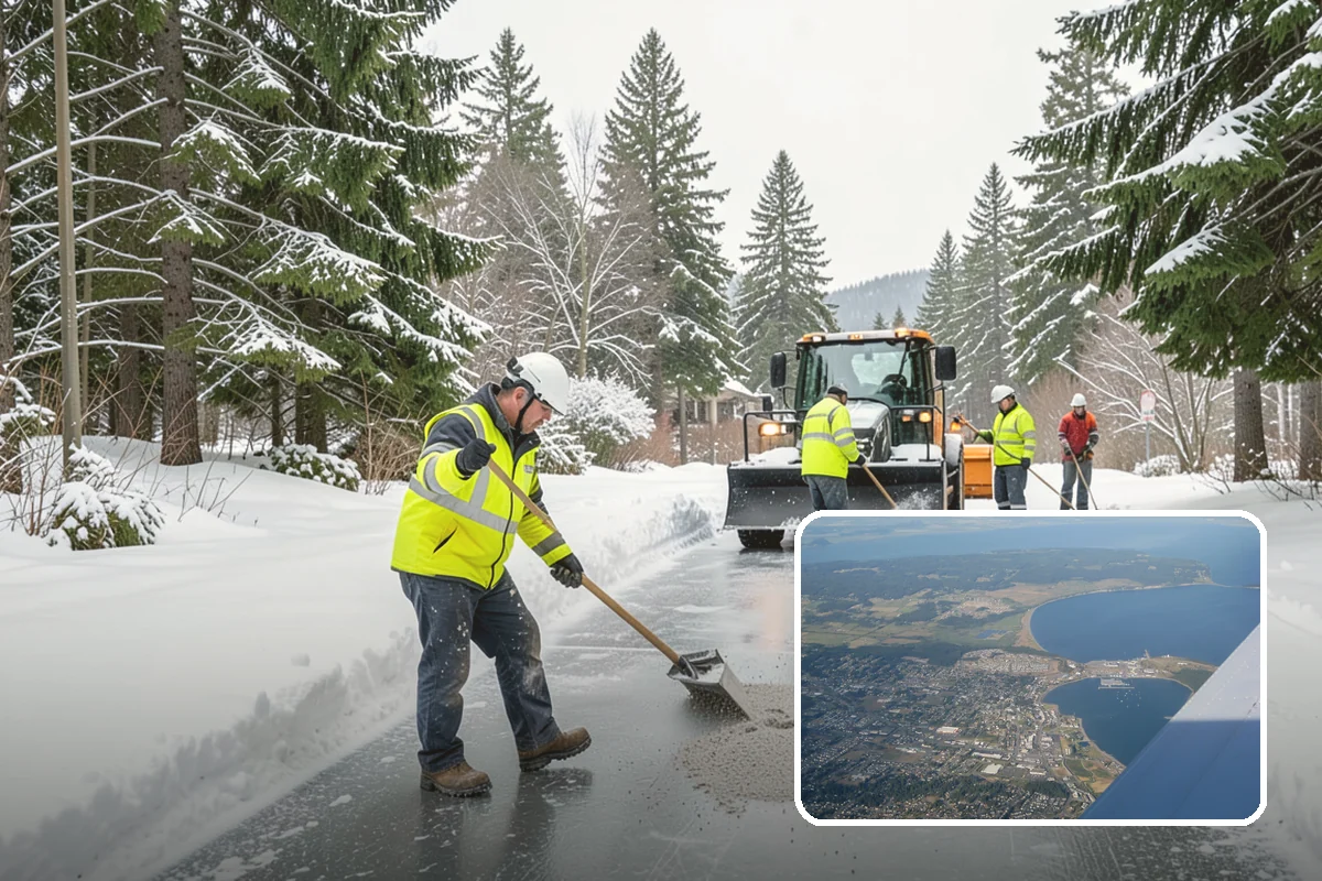 Refreeze Prevention in Oak Harbor, Island County, WA - Stops afternoon melt from refreezing into overnight glaze