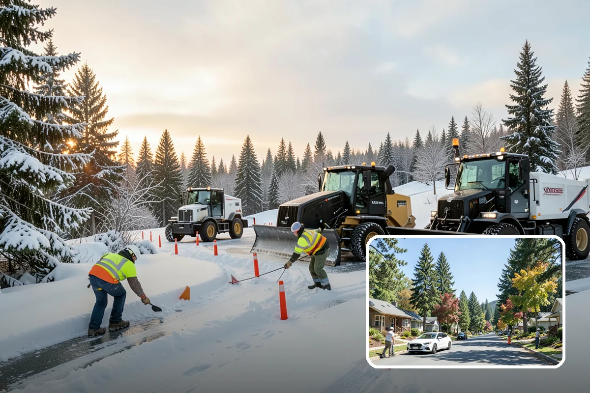 Refreeze Prevention in Orting, Pierce County, WA - Stops afternoon melt from refreezing into overnight glaze