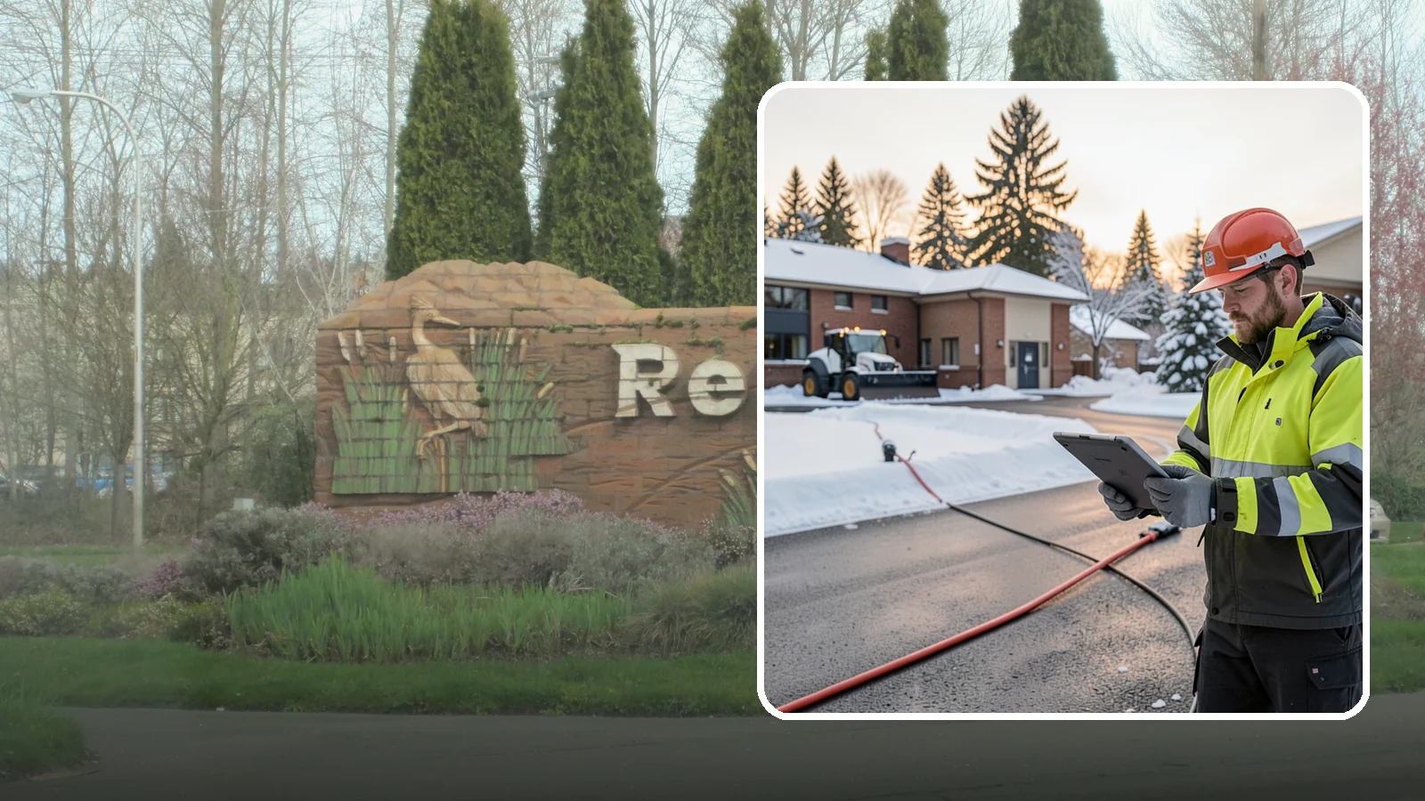 Refreeze Prevention in Renton, King County, WA - Refreeze prevention stops daytime meltwater from turning back into dangerous ice once temperatures drop after dark.